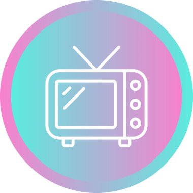 TV simgesi, modern vektör illüstrasyon tasarımı