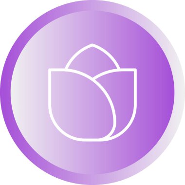 beautiful flower vector line icon