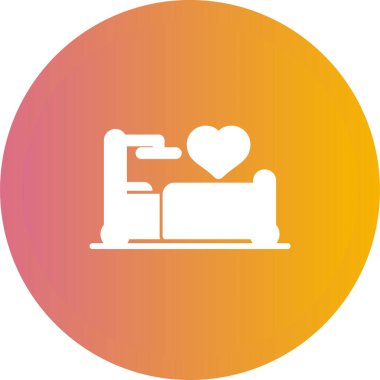 Yatağa. Web simgesi basit illüstrasyon