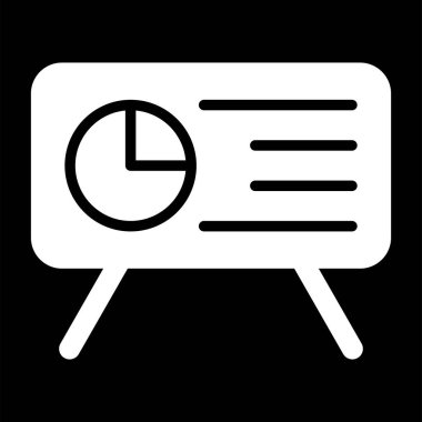 sunum simgesi, vektör illüstrasyonu 