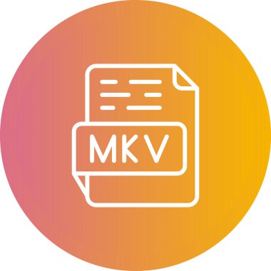 mkv dosya biçimi vektör illüstrasyonu