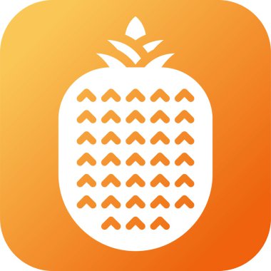 ananas simgesi web basit illüstrasyon
