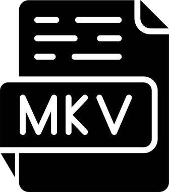 mkv dosya biçimi vektör illüstrasyonu