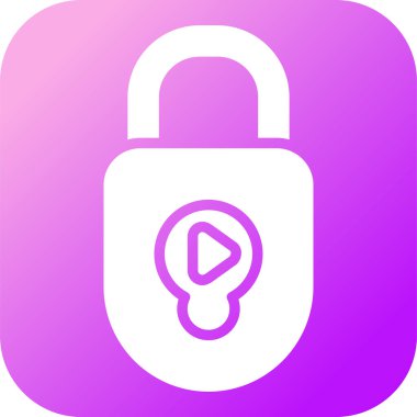 kilit simgesi, basit vektör çizim