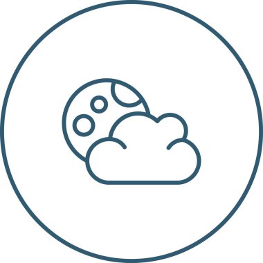 Bulut simgesi soyut arkaplan grubunda izole edildi