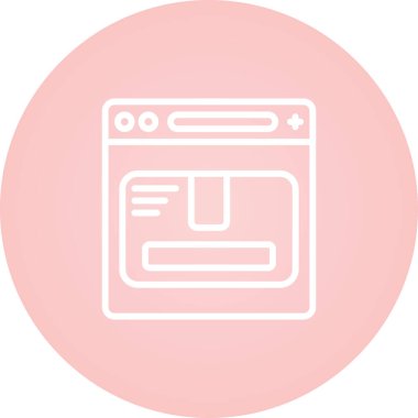 Web tarayıcı simgesi, vektör illüstrasyonu