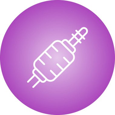 Güzel Termometre Glyph Vektör Simgesi