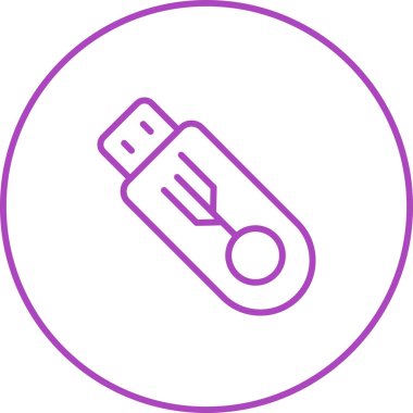usb flash disk web simgesi vektör çizimi 
