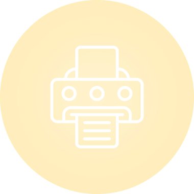 yazıcı web simgesi, basit vektör illüstrasyonu