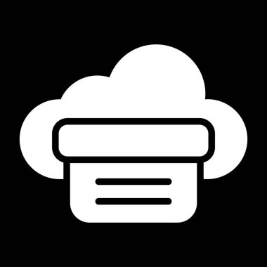 Bulut hesaplama simgesi vektör illüstrasyonu