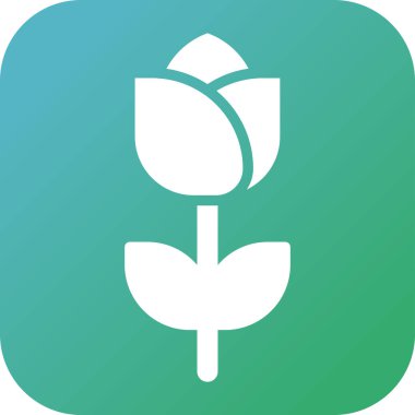 beautiful flower vector line icon