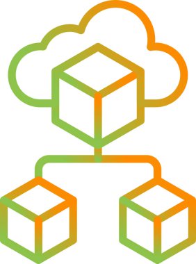 Bulut depolama vektörü çizimi