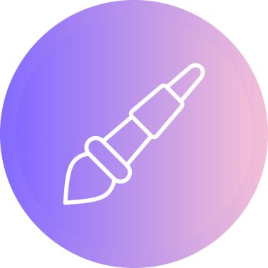 Boya fırçası web simgesi, vektör illüstrasyonu