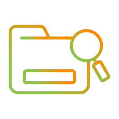 Bir büyüteçle haritanın vektör simgesi