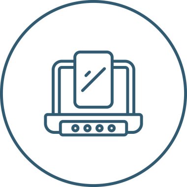 dizüstü bilgisayar simgesi, web basit illüstrasyon