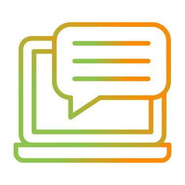 Sohbet simgesi vektör illüstrasyonu