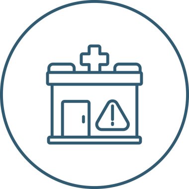 Hastane Simgesi Vektör İllüstrasyonu 