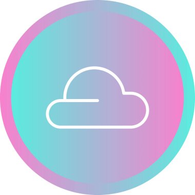 Bulut simgesi vektör illüstrasyonu