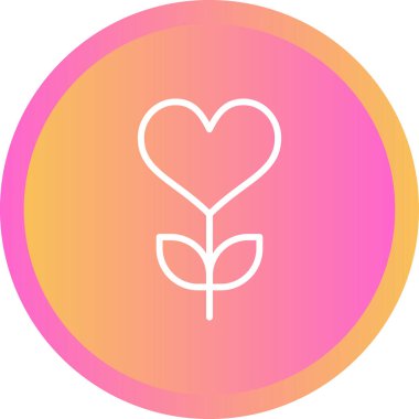 beautiful flower vector line icon