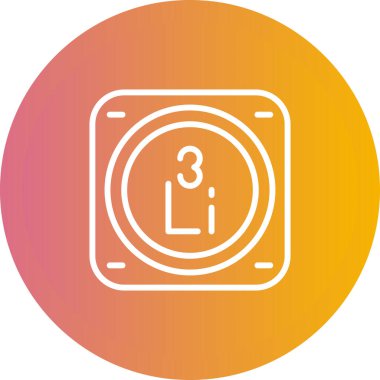 Lityum kimyasal element simgesi, basit satır biçimi