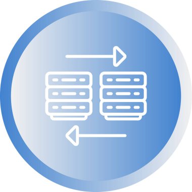 Sunucu. Web simgesi basit illüstrasyon