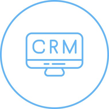 Crm. Web simgesi basit illüstrasyon