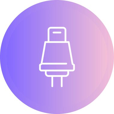 Benzersiz Lamba Vektör Satırı Simgesi