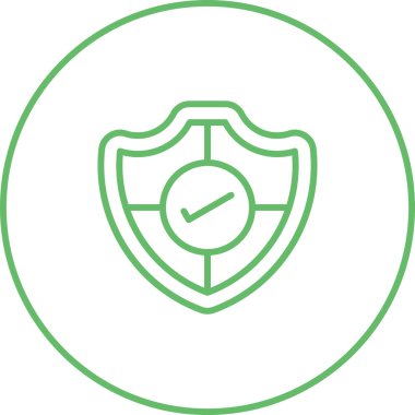 Web simgesi, vektör çizim kalkan 