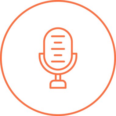 Modern mikrofon simgesinin vektör çizimi