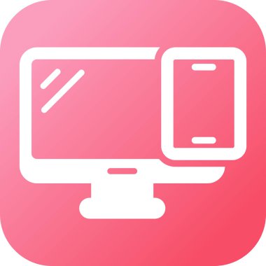 Bilgisayar. Web simgesi basit illüstrasyon