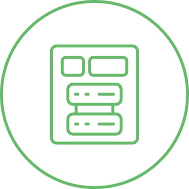 sunucu web simgesi vektör illüstrasyonu