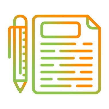 notepad simgesi vektör çizimi çizimi