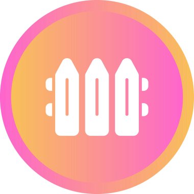 çit simgesi web basit illüstrasyon