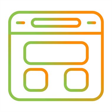 Tarayıcı simgesi. Web için tarayıcı vektör simgelerinin özet çizimi