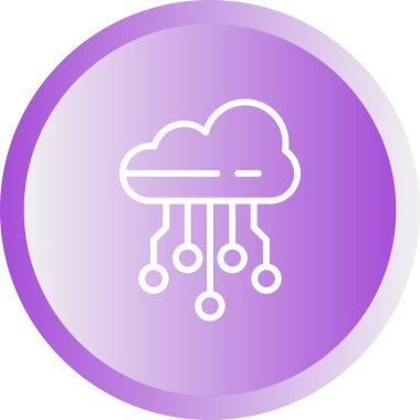 Bulut. Web simgesi basit tasarım