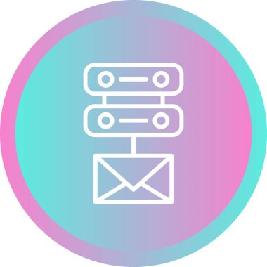 E- posta Sunucusu Web simgesi vektör çizimi 