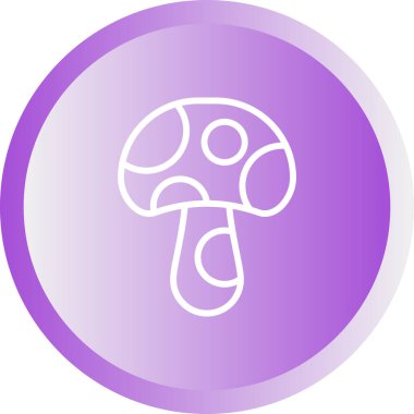 Mantar simgesinin vektör illüstrasyonu