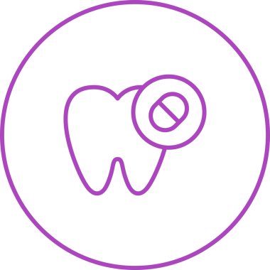 diş simgesi vektör illüstrasyonu