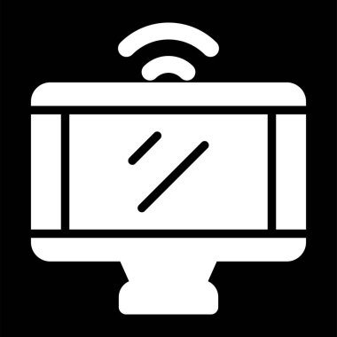 Bilgisayar monitörü simgesi. vektör illüstrasyonu