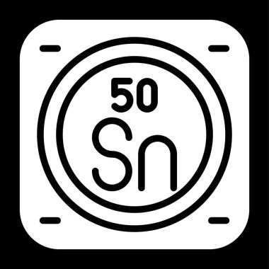 Metal kimyasal element ikon vektör çizimi