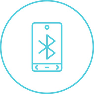 Cep telefonu simgesi, vektör illüstrasyonu