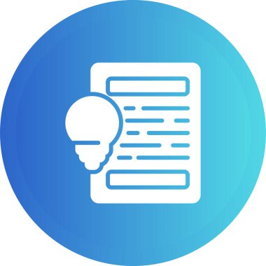 Bir fikrim var. Web simgesi basit illüstrasyon