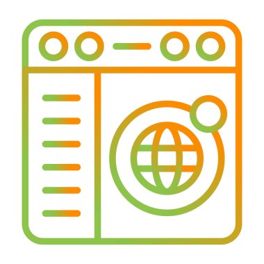 Tarayıcı. Web simgesi basit illüstrasyon