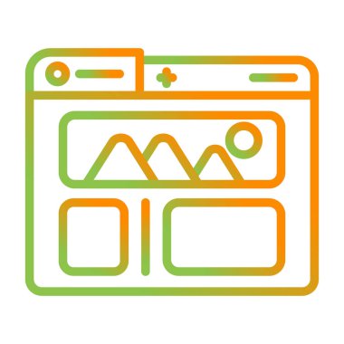 Fotoğraf makinesi simgesi. Web için foto vektör simgelerinin özet çizimi