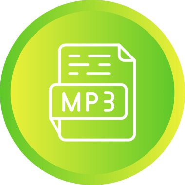 mp3 dosya biçimi vektör illüstrasyonu