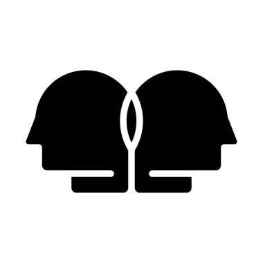 Açık kitabı olan kadın ve erkeğin vektör simgesi