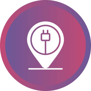 Bir konum simgesinin vektör illüstrasyonu