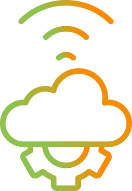 bulut hesaplama vektörü simgesi