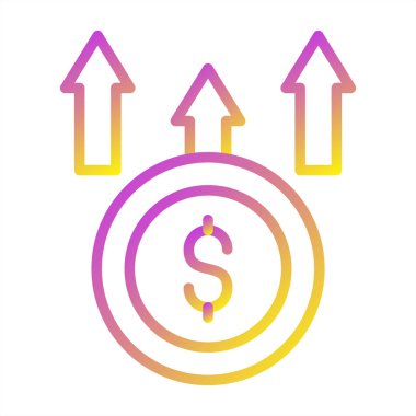 Dolar. Web simgesi basit illüstrasyon