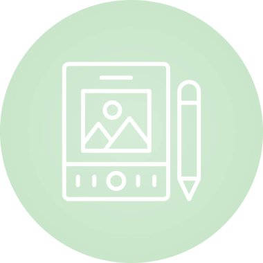 Bir resim simgesinin vektör illüstrasyonu